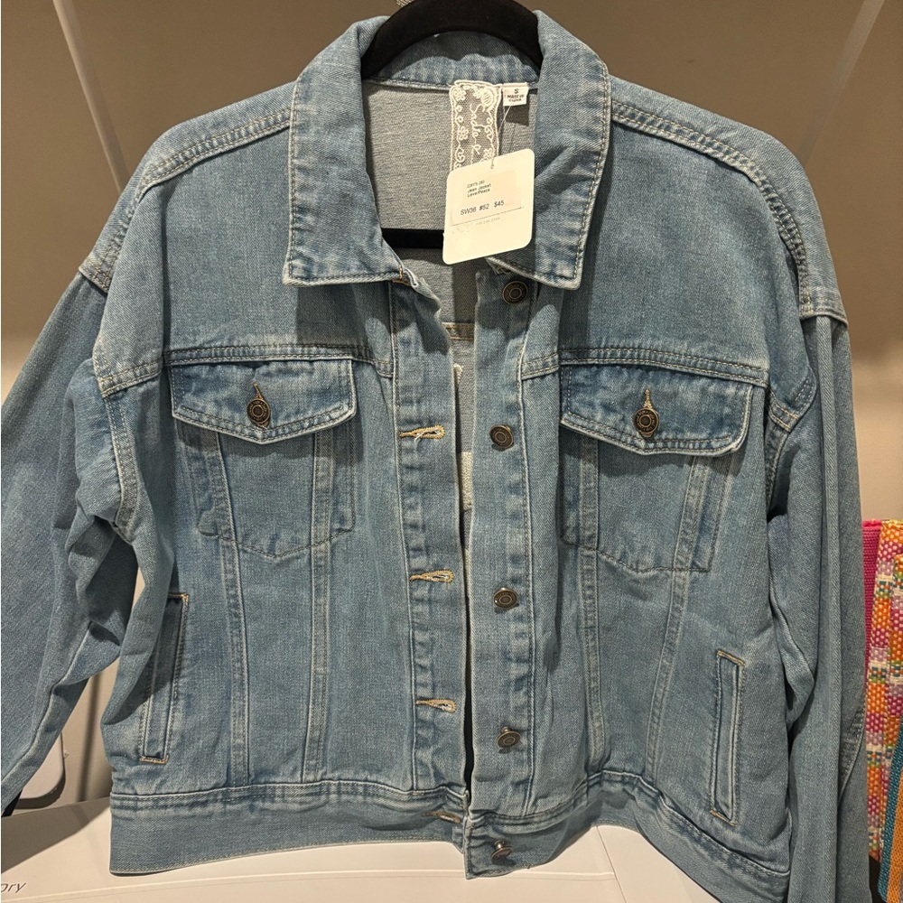 Sadie & Sage Blue Jean Jacket Vintage-Inspired Oversized